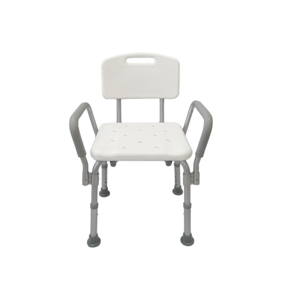 Shower Chair with Back and Removable Padded Arms